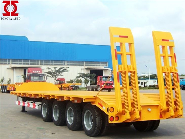 4axles Lled-ôl-gerbyd Gwely Isel
