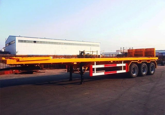 Tsieina Gwerthu Poeth Flatbed Tractor Trailer Gyda Gwydn Ansawdd