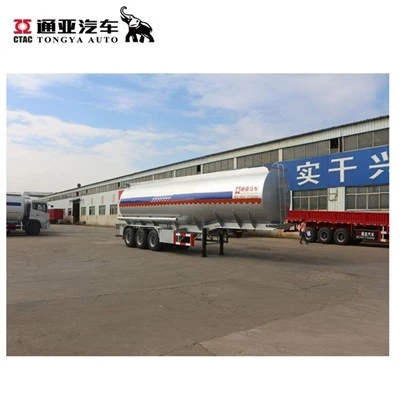 50000L Trelar Tancer Tancer Tanwydd Petrol Dur Di-staen Tri Echel