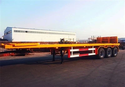 Tsieina Gwerthu Poeth Flatbed Tractor Trailer Gyda Gwydn Ansawdd