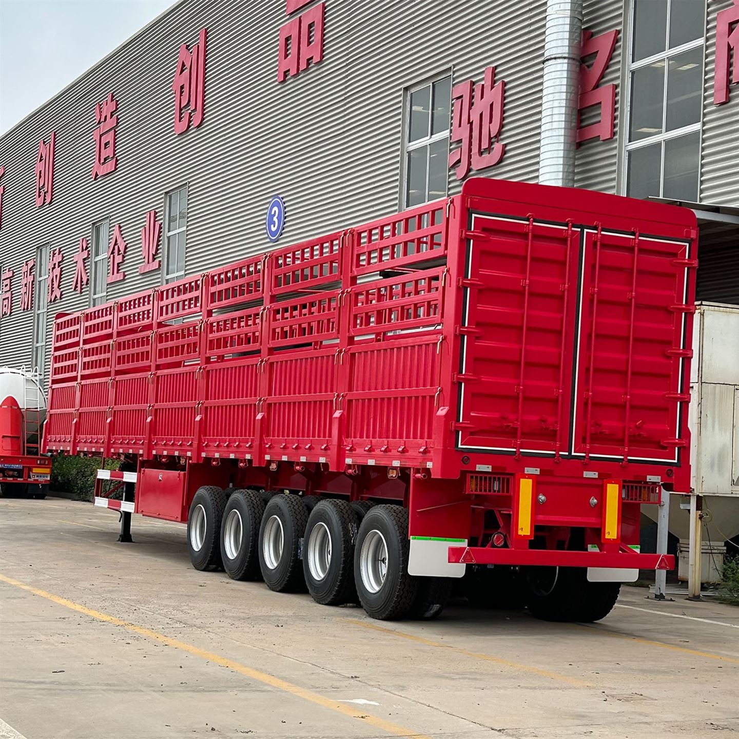 5 Echel 60T Cludo Swmp Cargo Ffens Trelar Lled-Trelar Wal Ochr