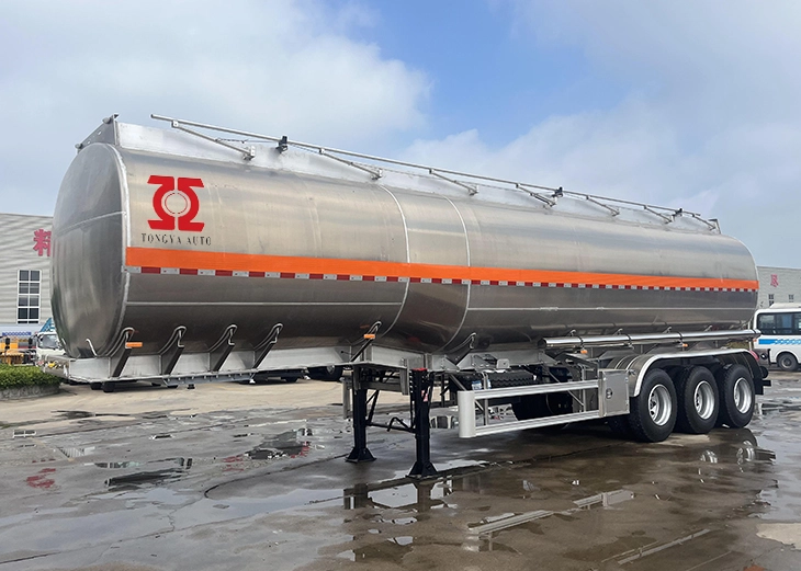 Tancer Tanker Alwminiwm Lled -ôl -gerbyd