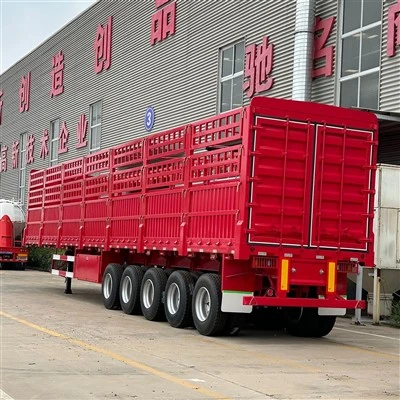 5 Echel 60T Cludo Swmp Cargo Ffens Trelar Lled-Trelar Wal Ochr