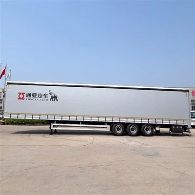 TONGYA 3 Echel 40 Ton Van Truck Llen Ochr Agored Trelar Lled